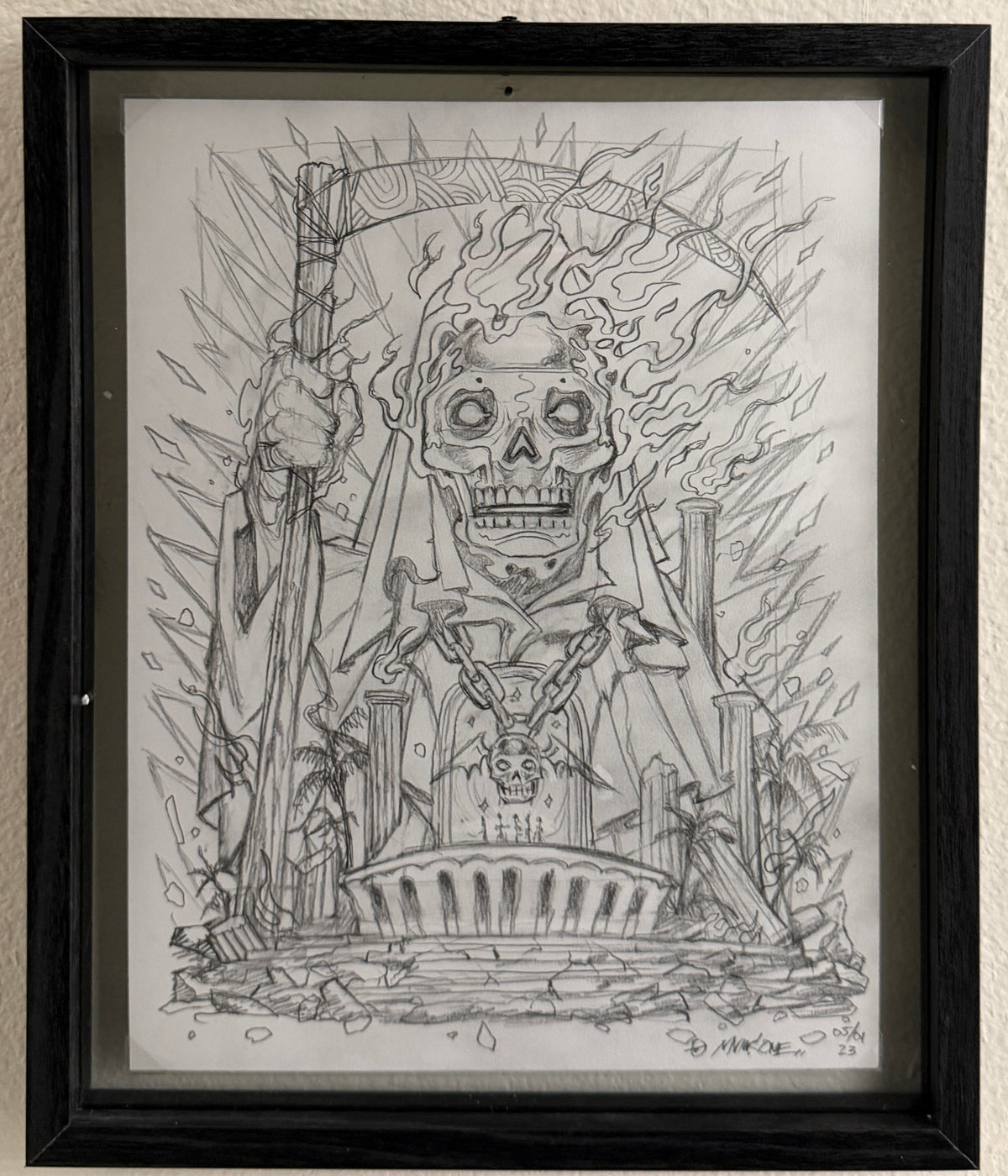 MUNK ONE "LA PENCILS" Original Framed Artwork
