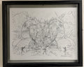 MUNK ONE "LUCHA ALIEN PENCILS" Original Framed Artwork