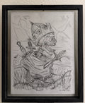 MUNK ONE "KING PENCILS" Original Framed Artwork