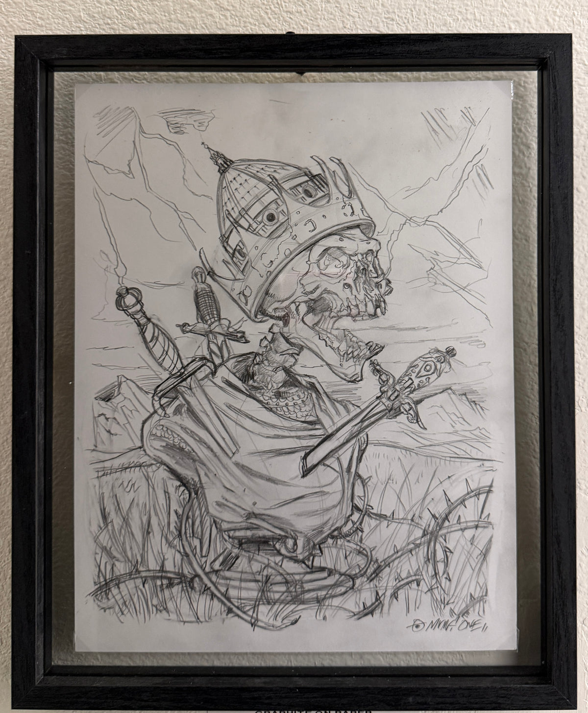 MUNK ONE "KING PENCILS" Original Framed Artwork