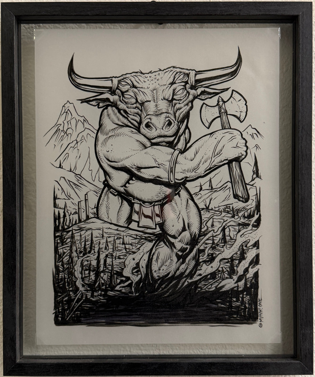 MUNK ONE "SG INKS" Original Framed Artwork