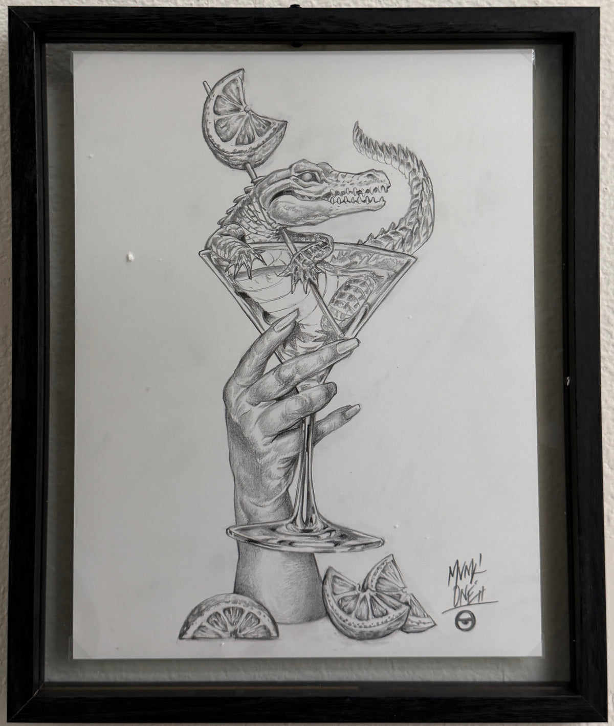 MUNK ONE "DRINK PENCILS" Original Framed Artwork