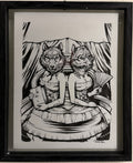 MUNK ONE "SG WOLVES INKS" Original Framed Artwork