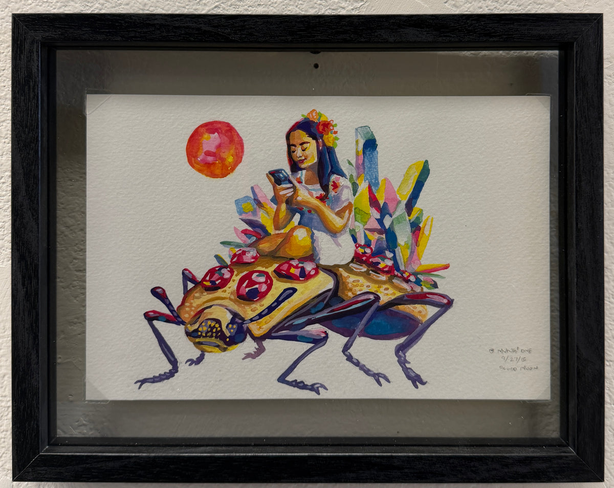 MUNK ONE "Blood Moon" Original Framed Artwork