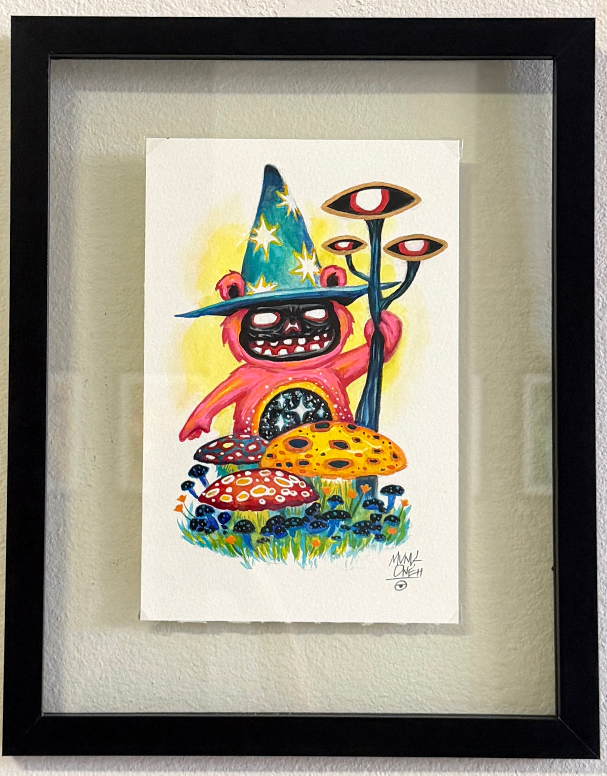 MUNK ONE "MAGICIAN BEAST" Original Framed Artwork