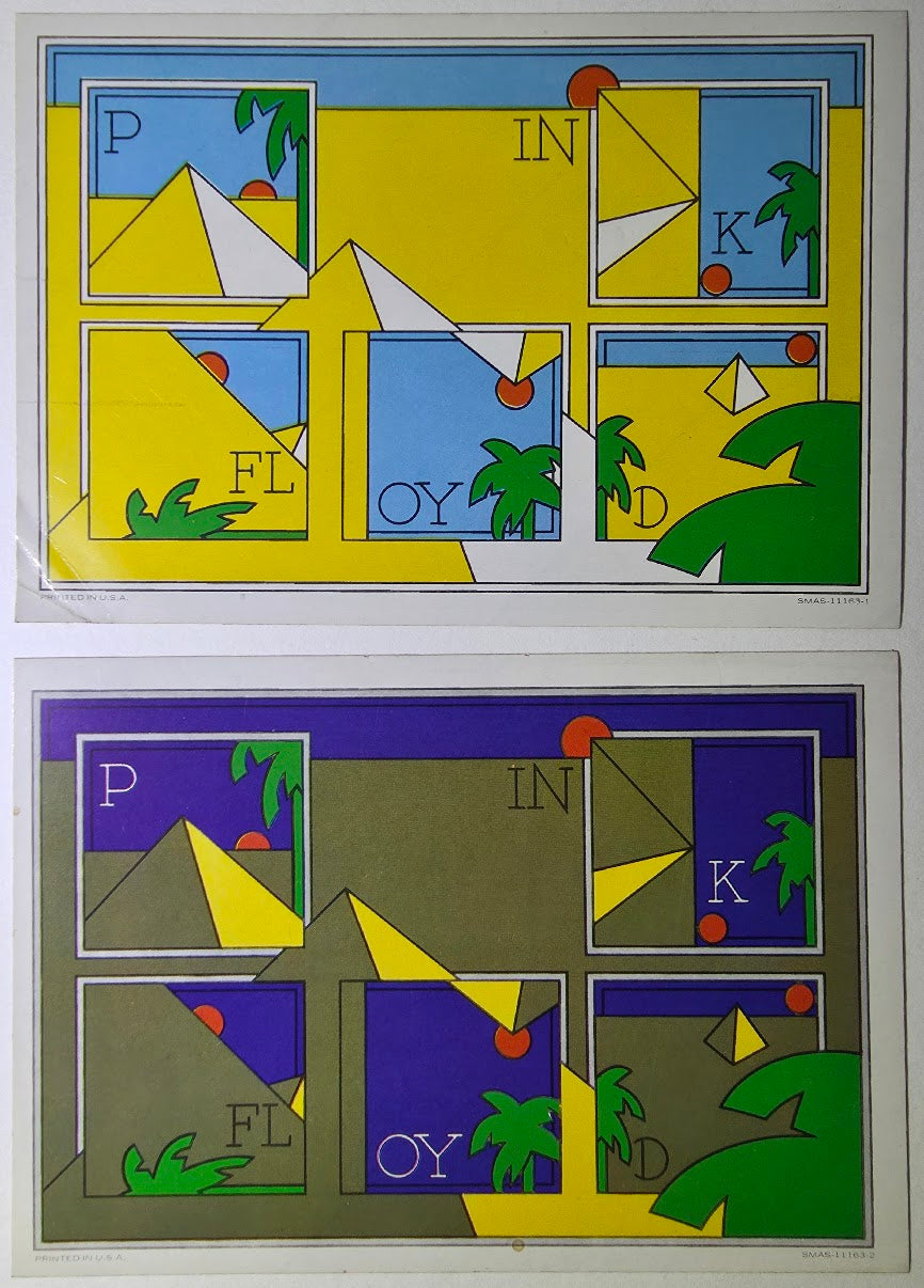 Pink Floyd, Dark Side Of The Moon Sticker Inserts - 1973 - Vintage Stickers