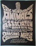 Eric Burdon & The Animals, The Association, Bola Seta Trio, Oakland Coliseum by Don T. Ryder - March 25, 1967 - Vintage Handbill