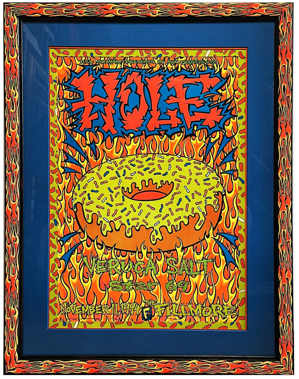 Custom Framed F170 Hole, Chris Shaw - November 11, 1994 - Fillmore Print