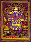 EMEK 2023 Queens of the Stone Age poster, The Forum Inglewood, December 16: laurel-crowned skull, Colosseum and Roman musicians, pink lenticular, signed and numbered 24/35