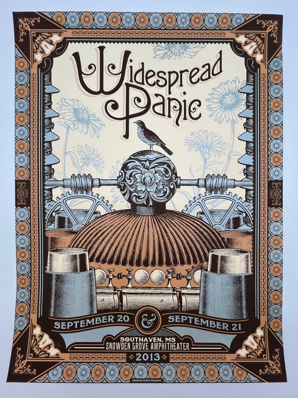 J20 "Widespread Panic Snowden Grove Amphitheater" Southaven, MS, Justin Helton Status Serigraph Print