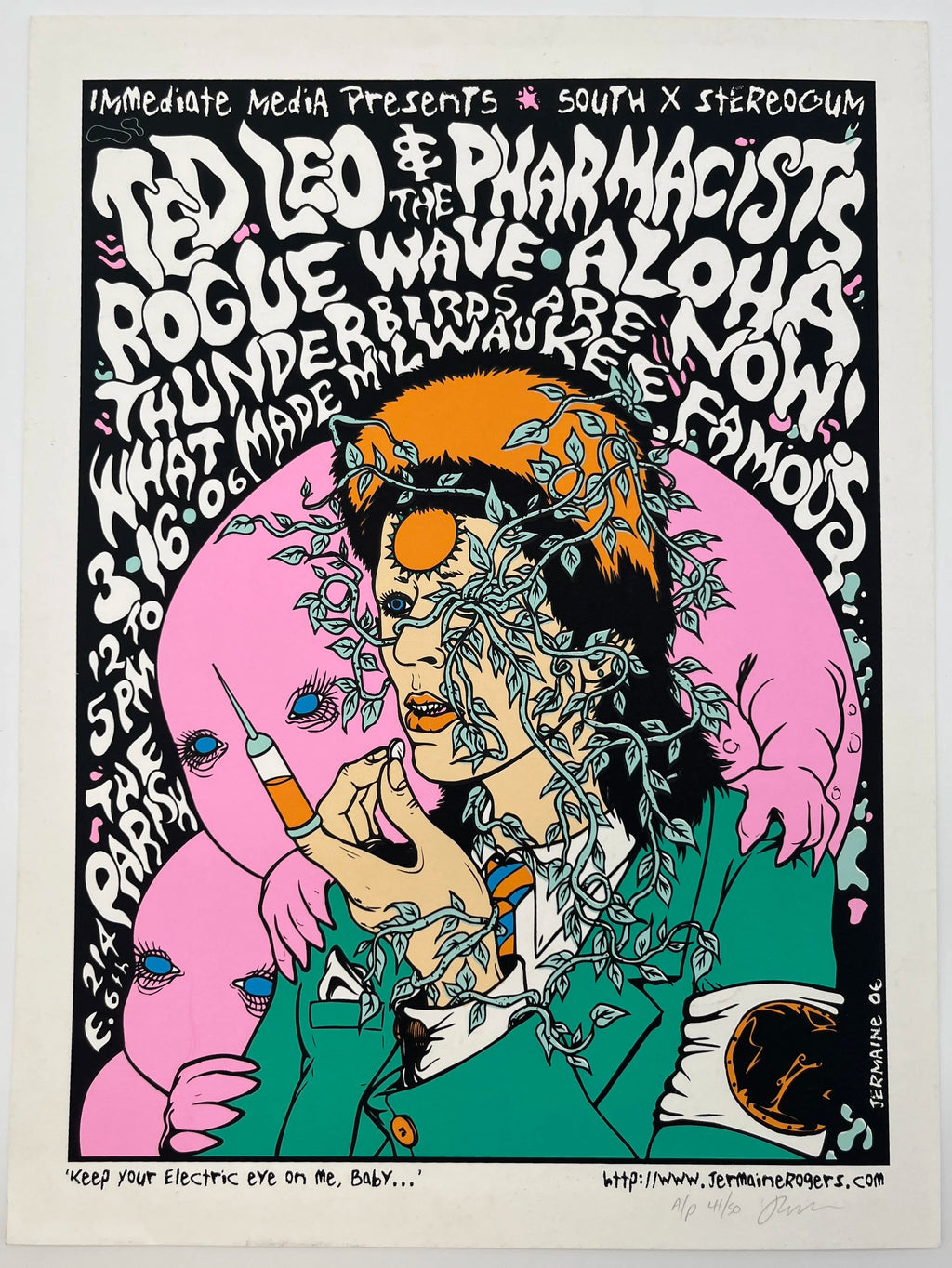 J411 "Ted Leo & the Pharmacists, The Parish" Austin, TX, Jermaine Rogers Print