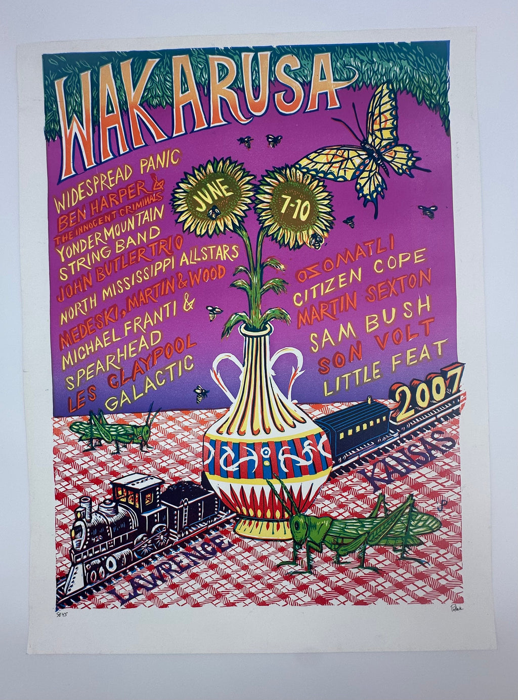 J73 "Widespread Panic Wakarusa Festival" Lawrence, KS, Jim Pollock Print