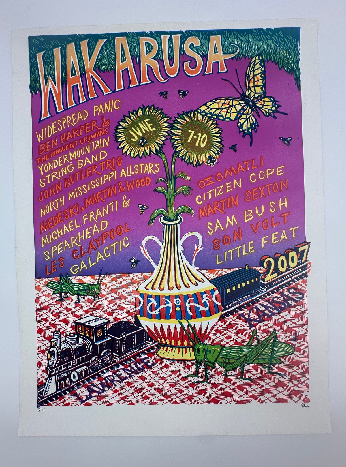 J73 "Widespread Panic Wakarusa Festival" Lawrence, KS, Jim Pollock Print