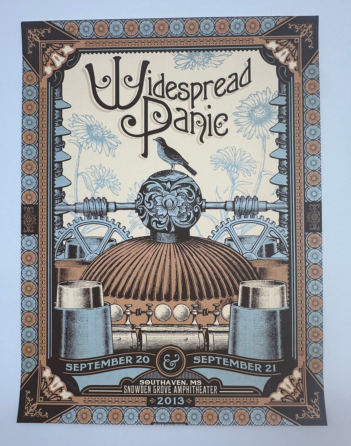 J78 "Widespread Panic Snowden Grove Amphitheater" Southaven, MS, Justin Helton Print