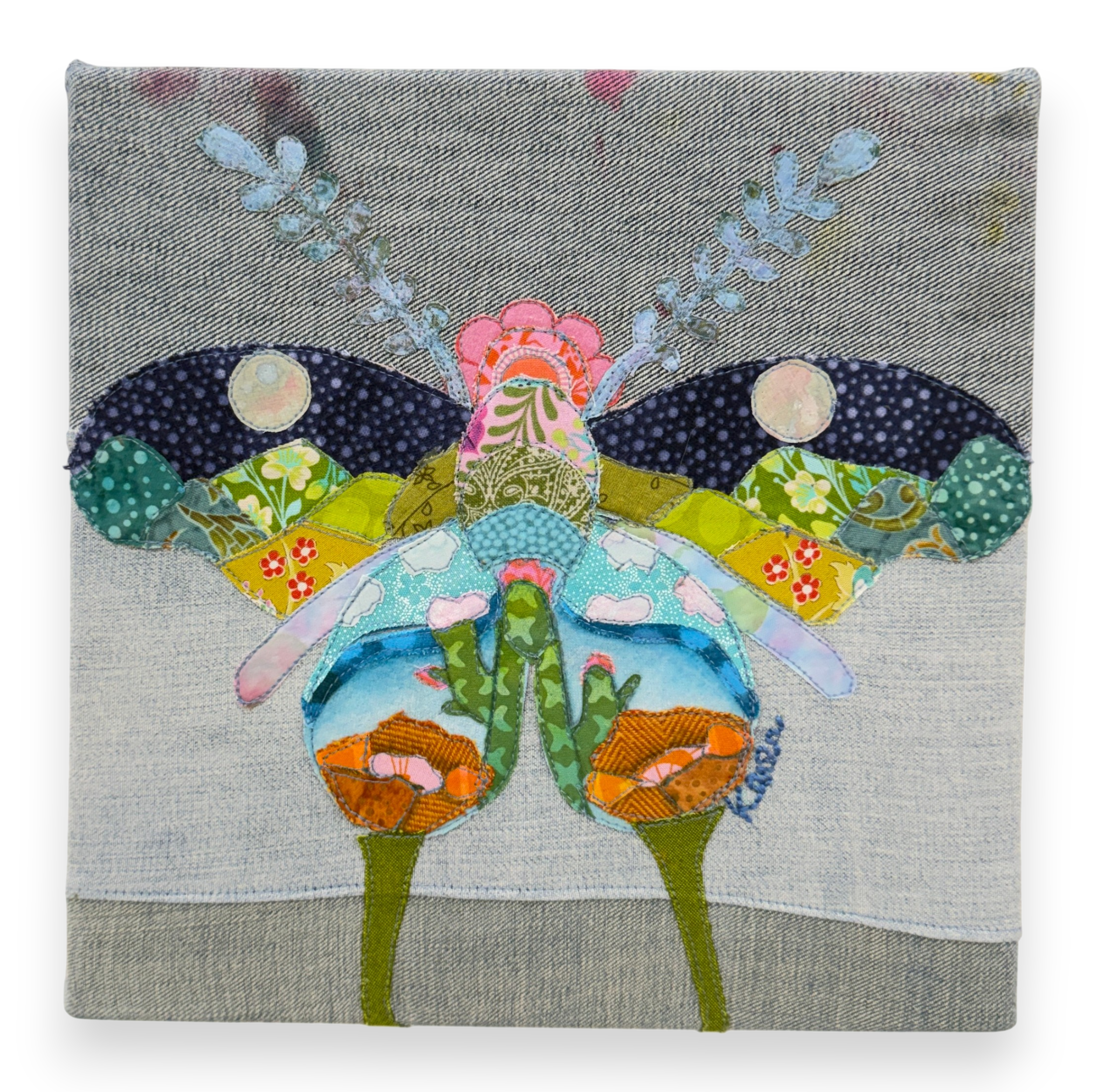 Karen Payton "Open To It All (Denim Butterfly)"