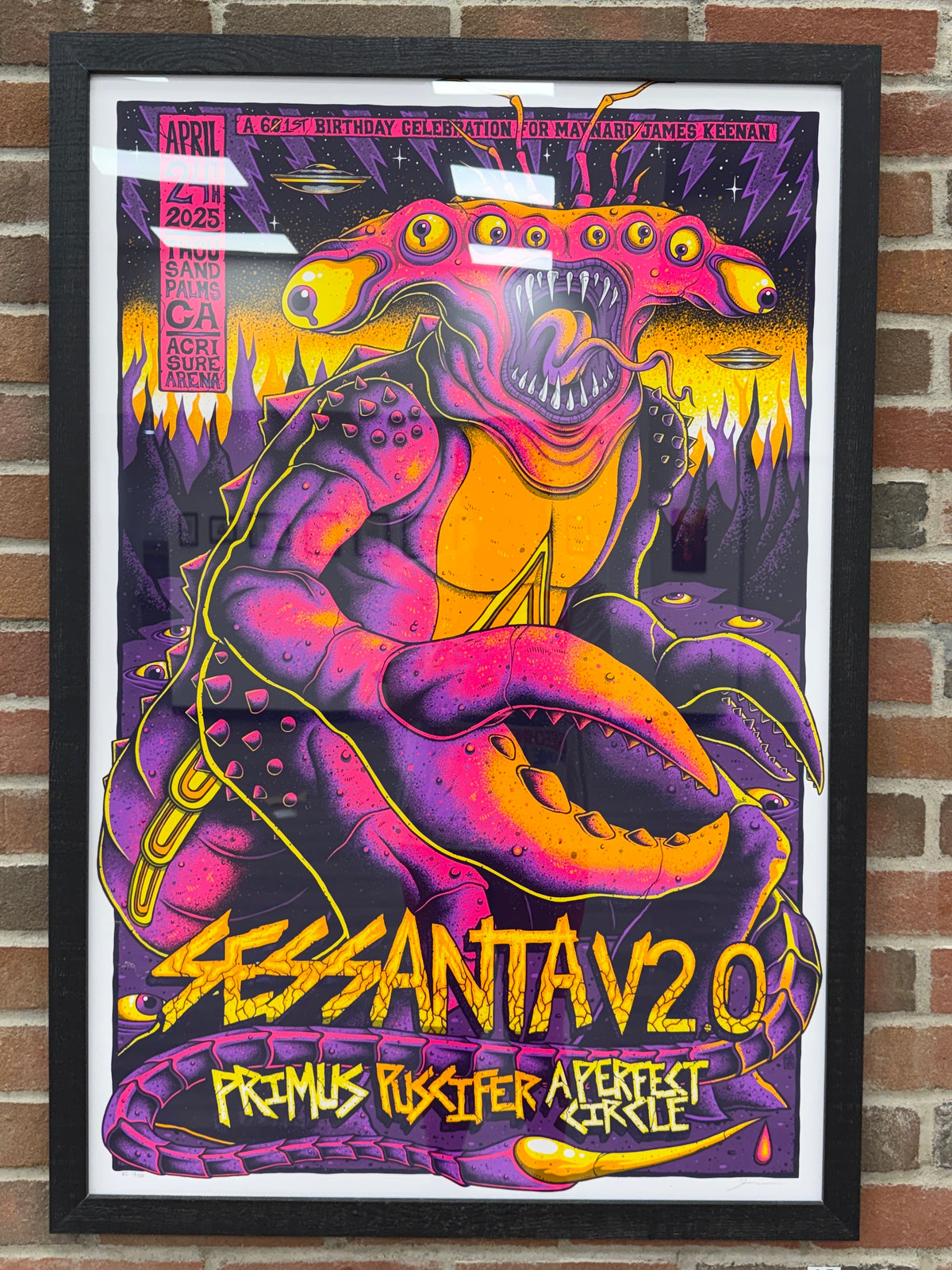 FRAMED MAZZA "Sessanta 2.0, Primus, Puscifer - Thousand Palms, CA" 2025 Print
