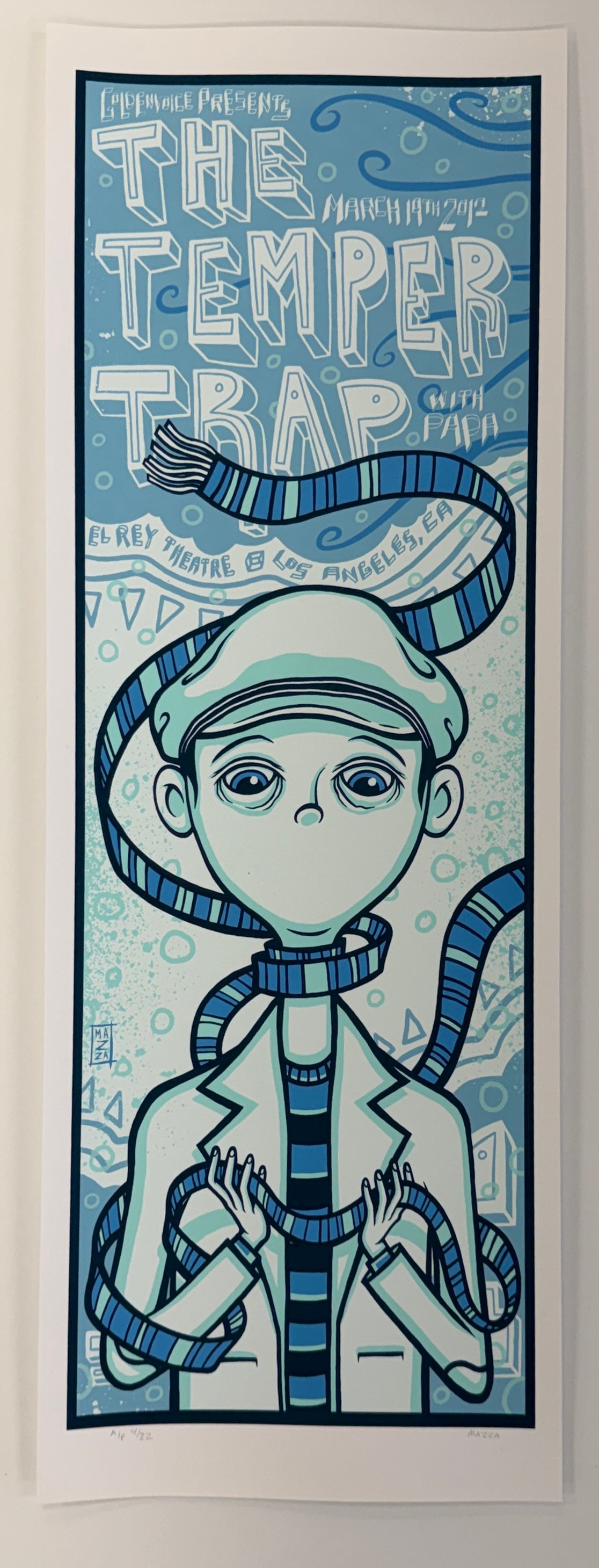 MAZZA "The Temper Trap - Scarf Boy - Mar 19 - Los Angeles, CA" 2012 Print