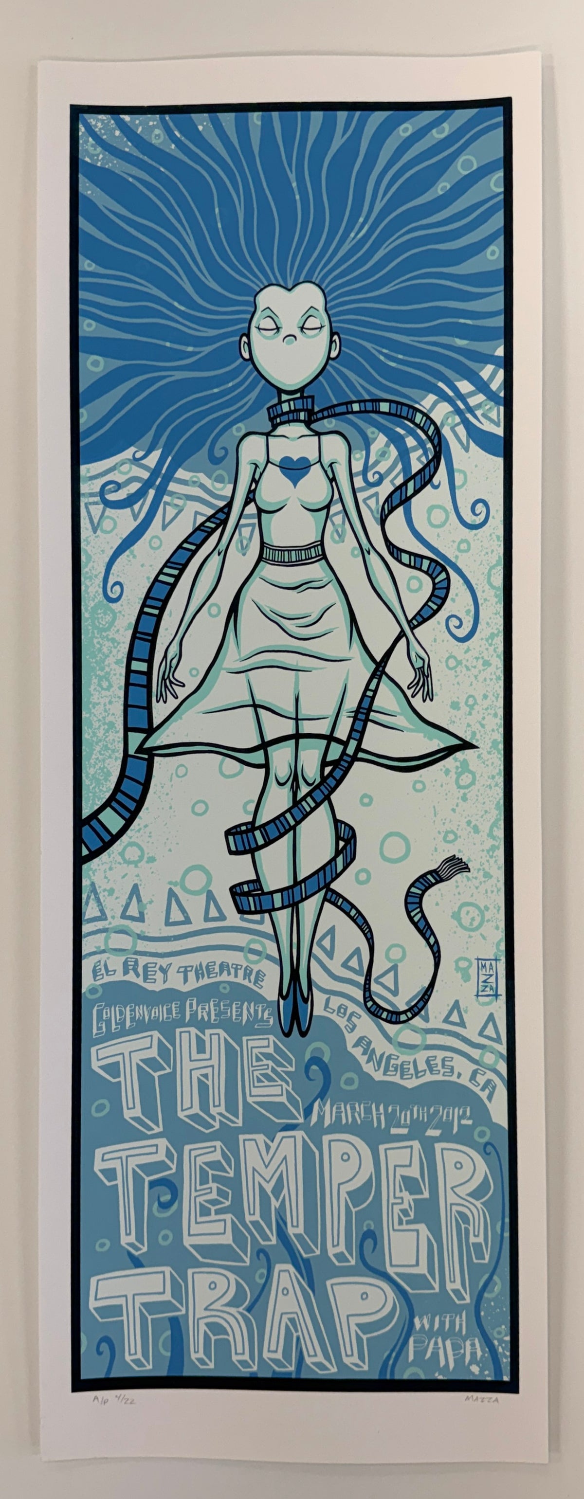 MAZZA "The Temper Trap - Floating Woman - Mar. 20 - Los Angeles, CA" 2012 Print