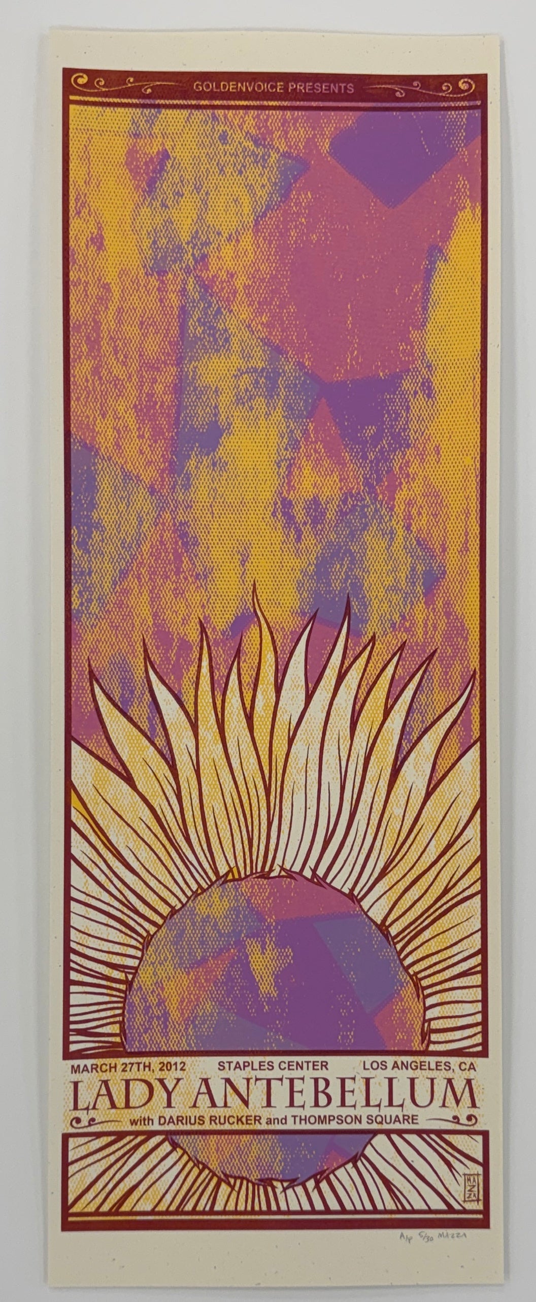 MAZZA "Lady Antebellum - Los Angeles, CA" 2012 Print