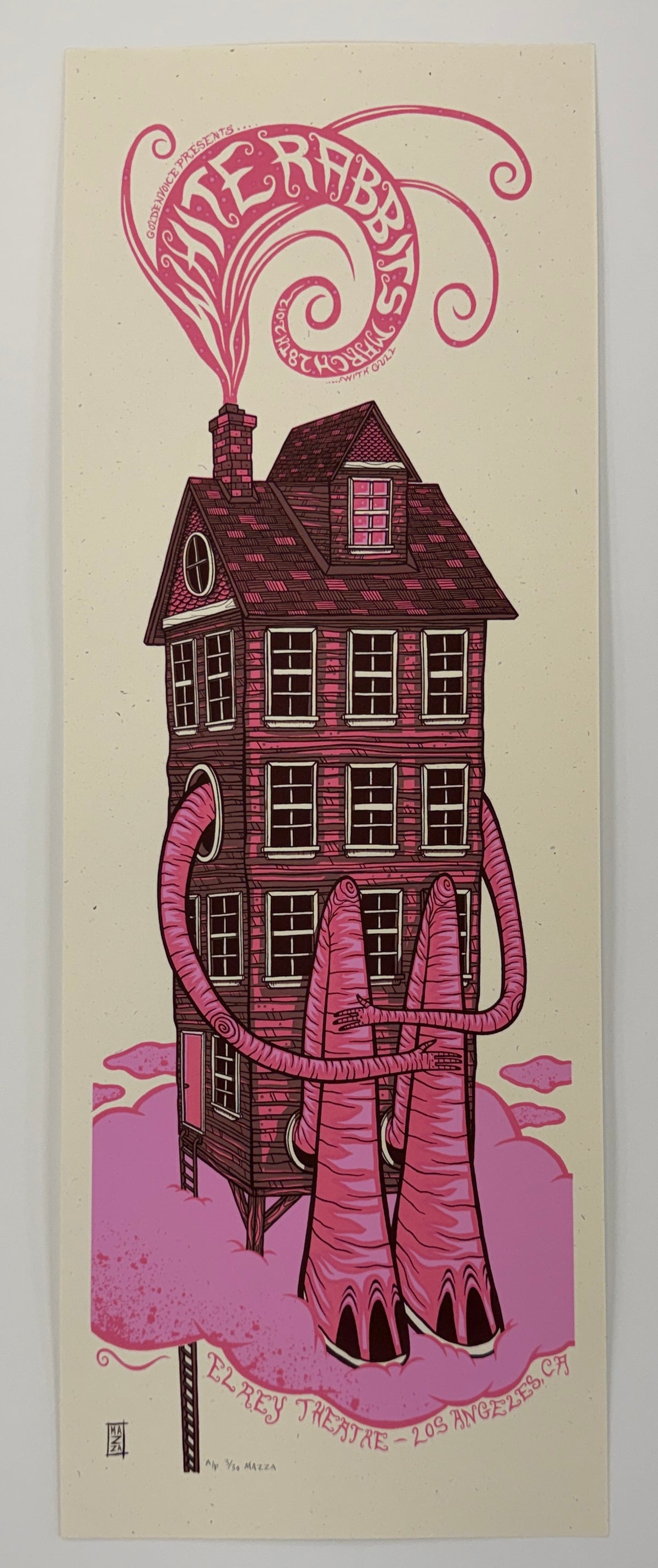 MAZZA "White Rabbits - Los Angeles, CA" 2012 Print