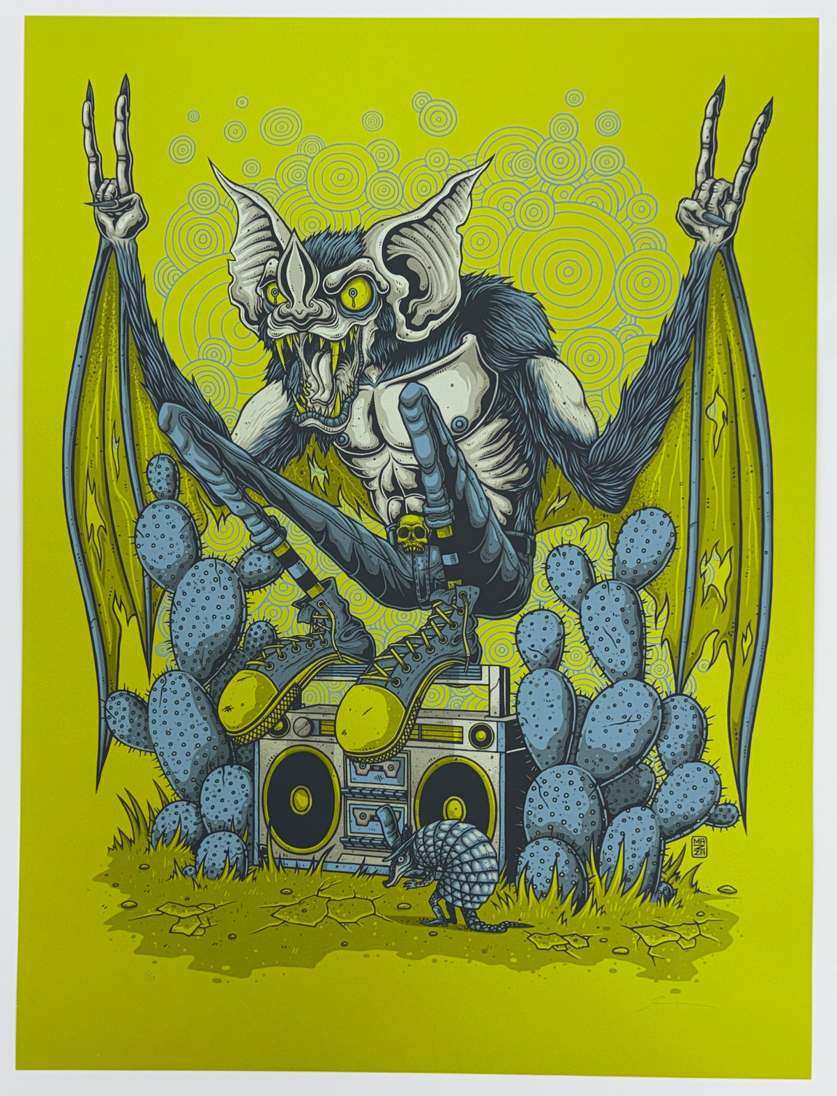 MAZZA "Bats & Boomboxes" 2026 Green Varient Print
