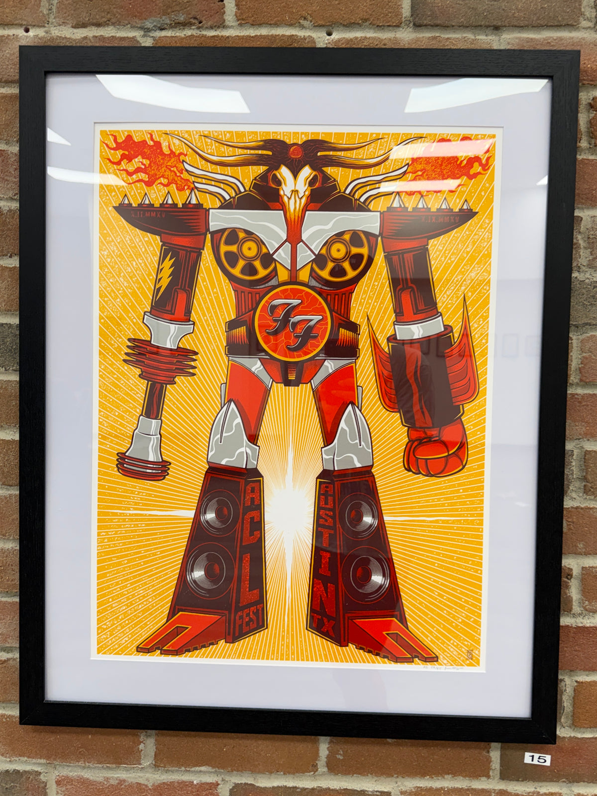 FRAMED MAZZA "Foo Fighters - Austin, TX" 2015 Print