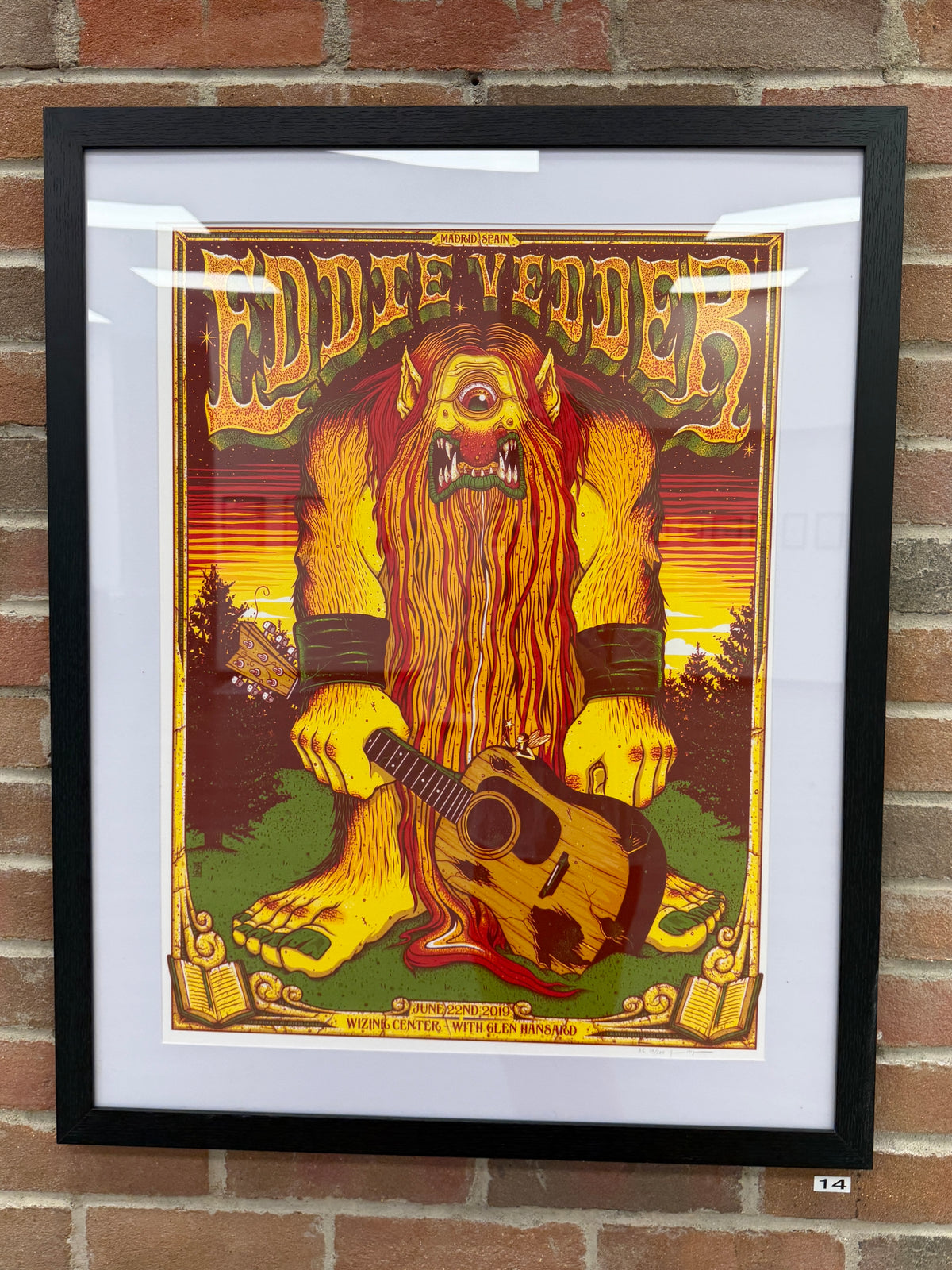 FRAMED MAZZA "Eddie Vedder - Madrid, Spain" 2019 Print