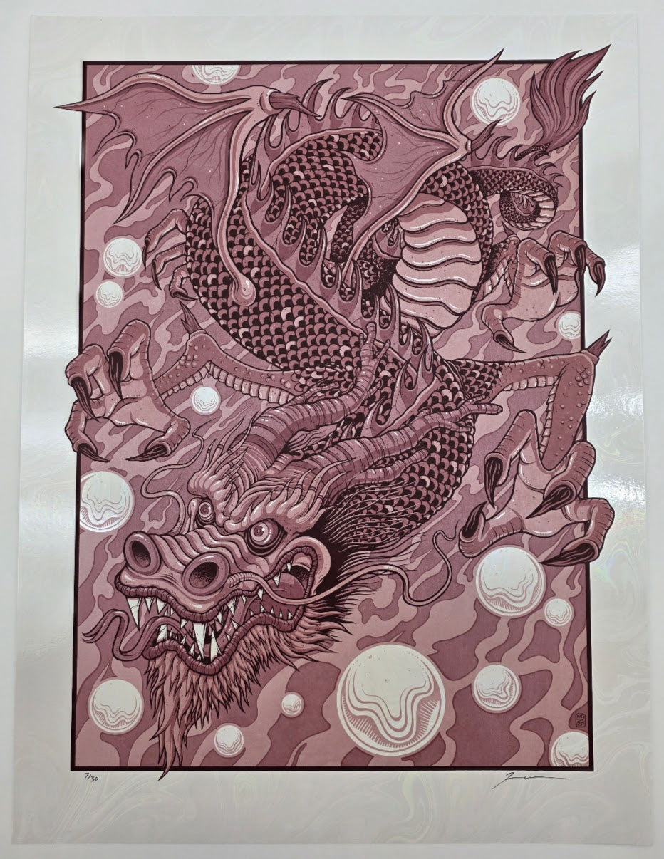 MAZZA "Year of the Dragon" Swirl Foil Print