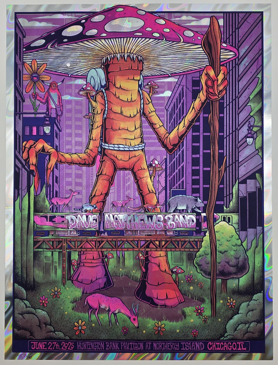 MAZZA "Dave Matthews - Chicago, IL" 2025 Foil Print