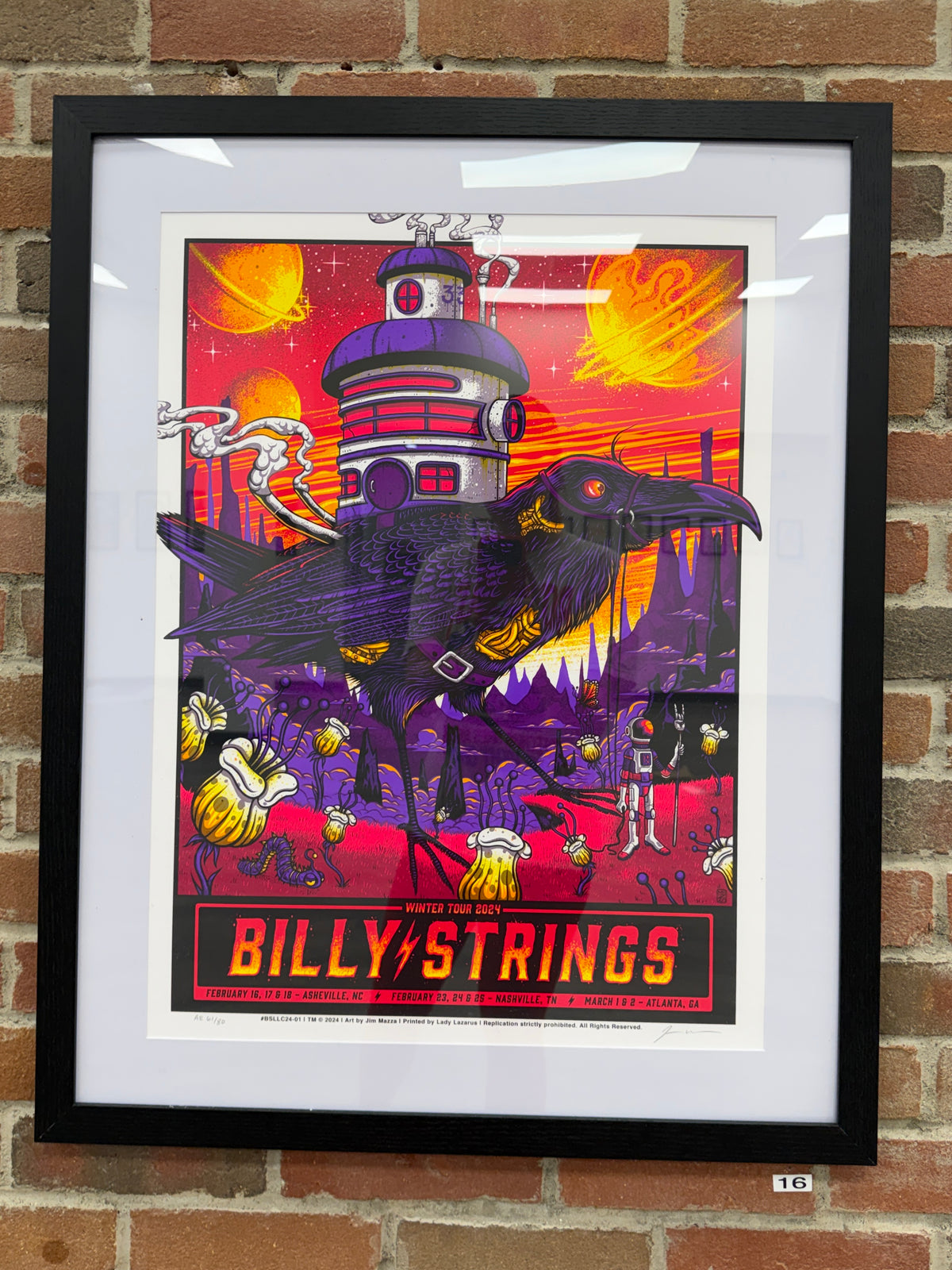 FRAMED MAZZA "Billy Strings - Winter Tour" 2024 Print