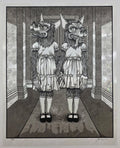 MAZZA "Wolf Twins - Art Print" 2025 White Swirl Print