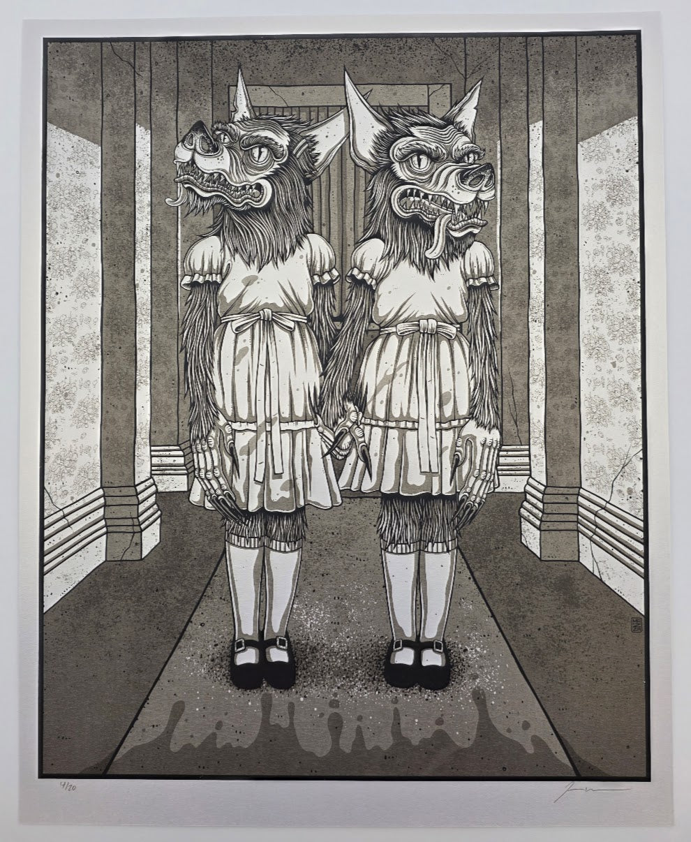 MAZZA "Wolf Twins" 2025 Pearl Art Print