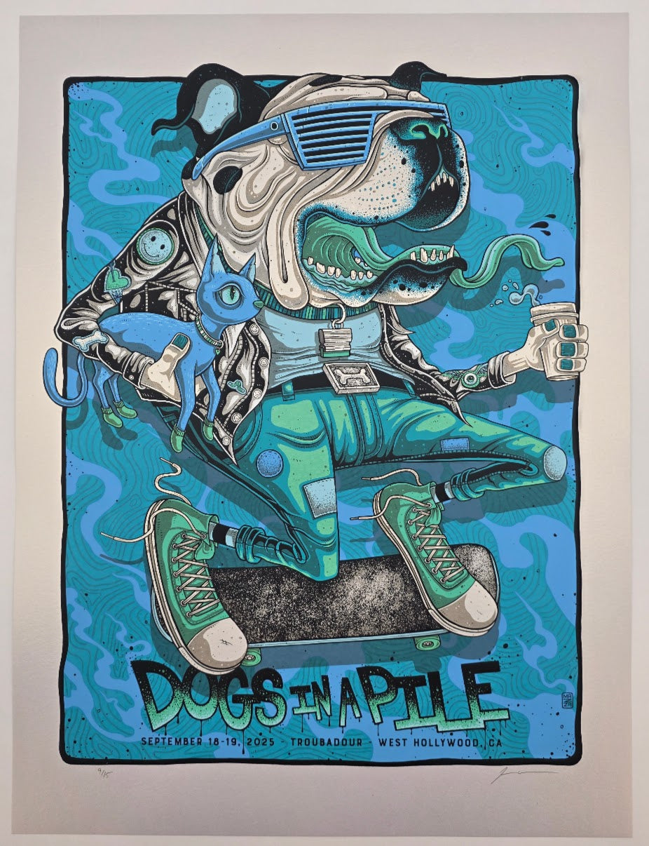 MAZZA "Dogs In A Pile - Bulldog - West Hollywood, CA" 2025 Pearl Print