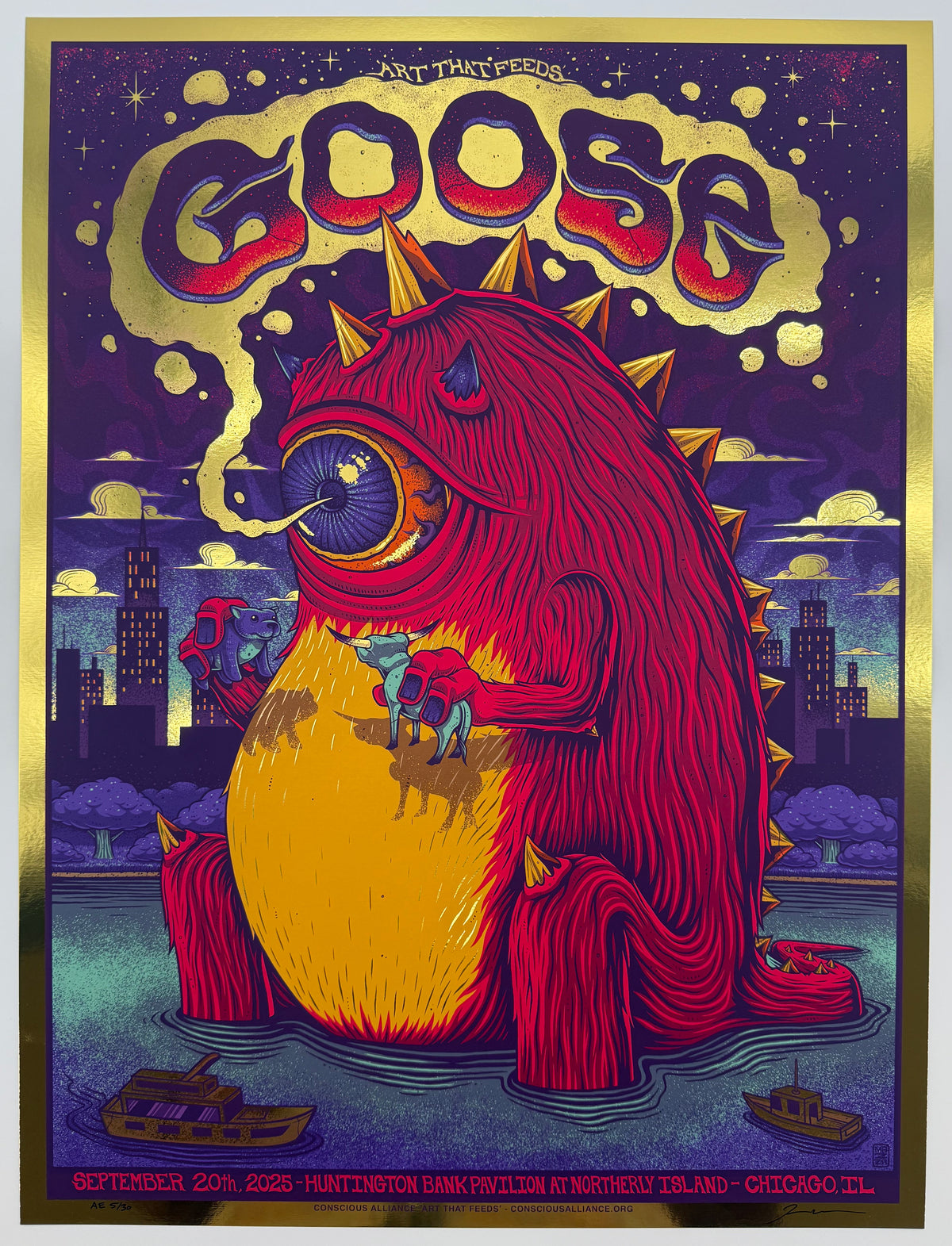 MAZZA "Goose - Chicago, IL" 2025 Gold Print