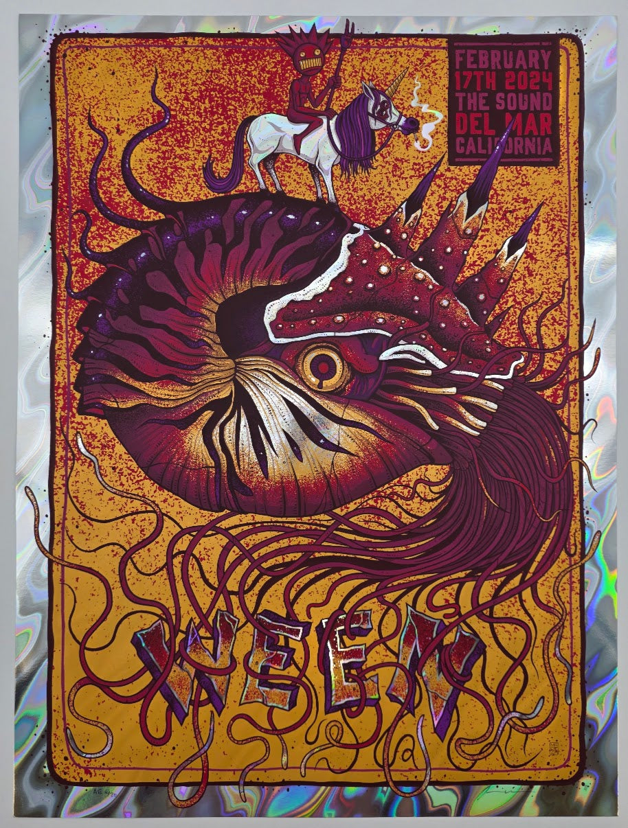 MAZZA "Ween - Conch Shell Foil - Del Mar" 2024 Print