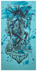 MAZZA "Under Repair" Blue Splatter Screen Print