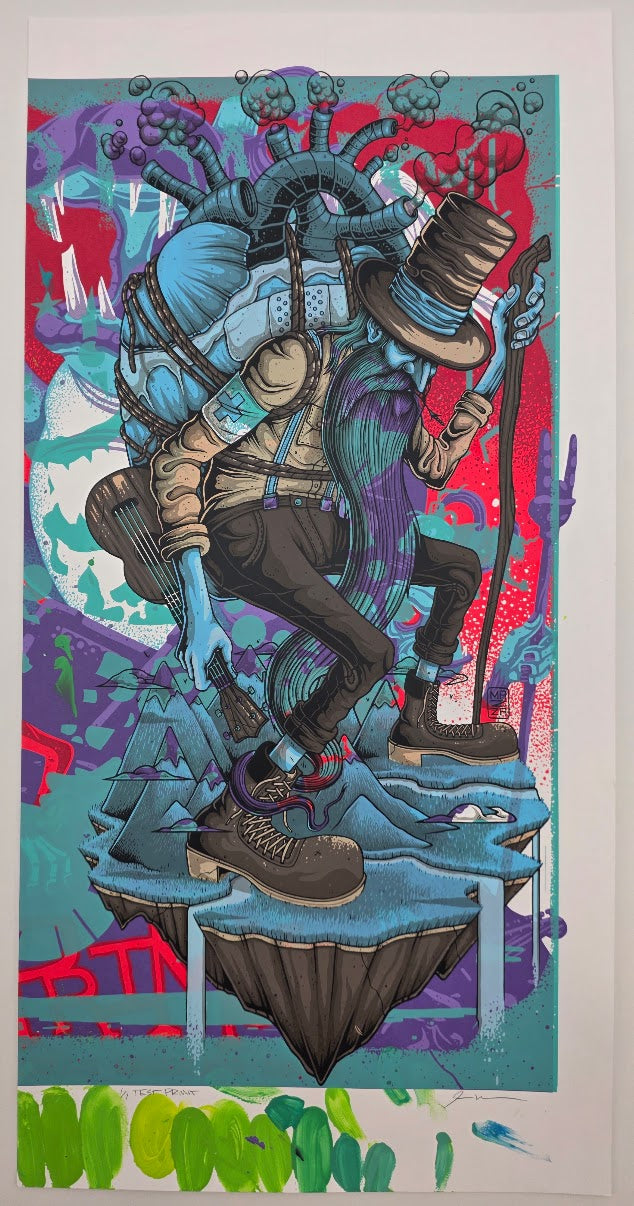 MAZZA "Under Repair" Test Print - Blue/Red