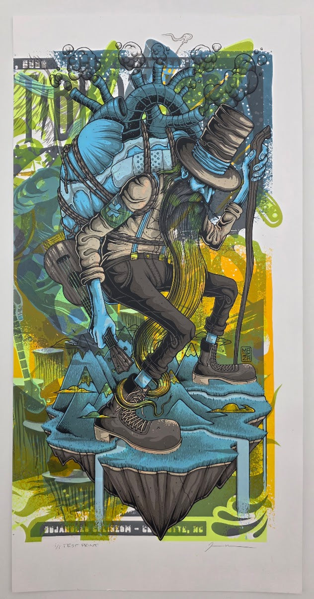 MAZZA "Under Repair" Test Print - Yellow/Green