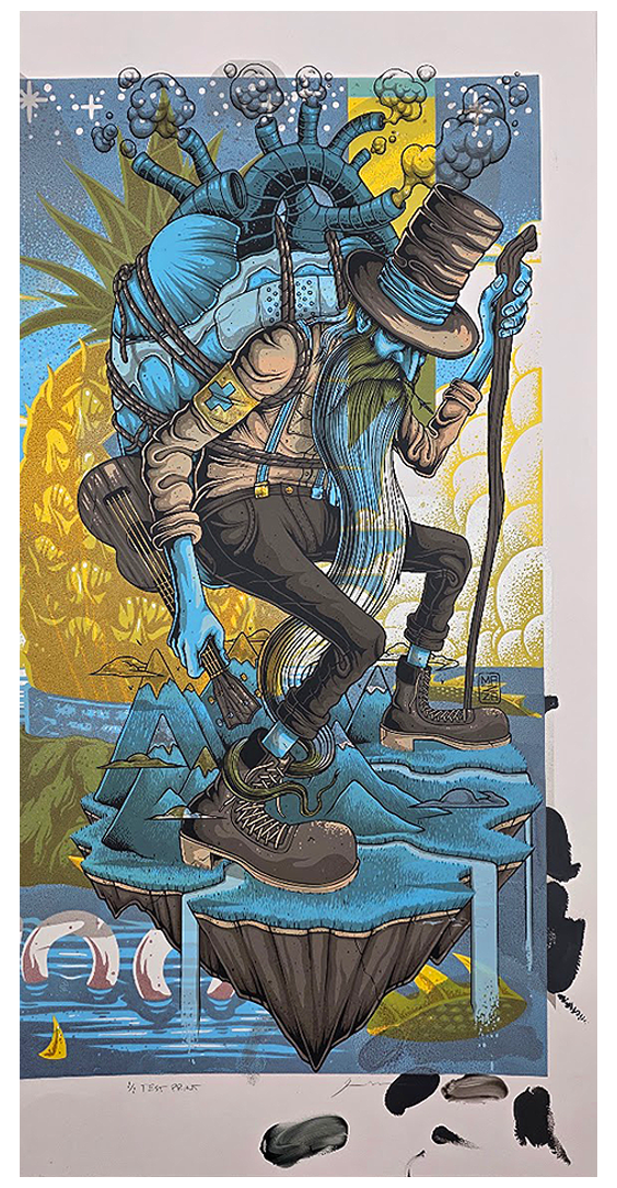 MAZZA "Under Repair" Test Print - Pinneaple