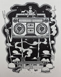 MAZZA "80s Kid" Brilliant White Letterpress Print