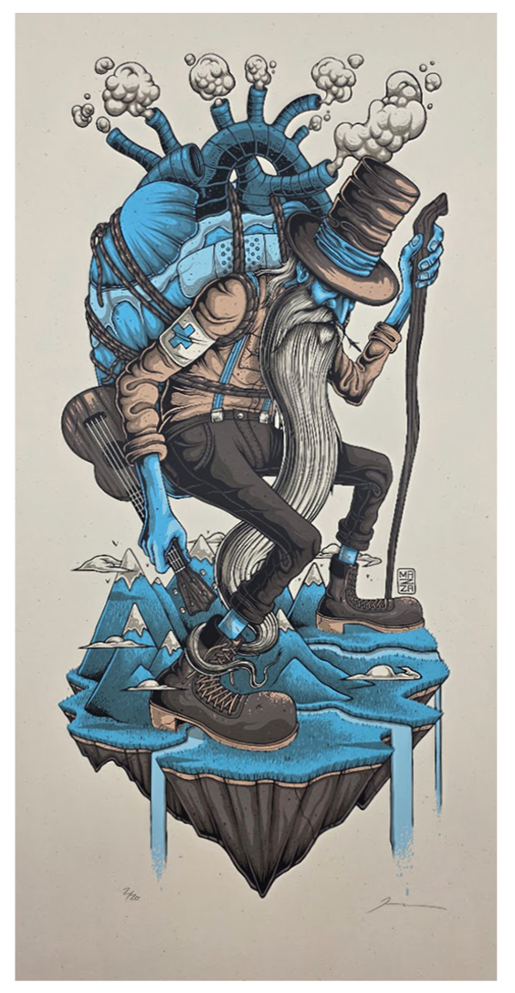 MAZZA "Under Repair" Speckletone Screen Print
