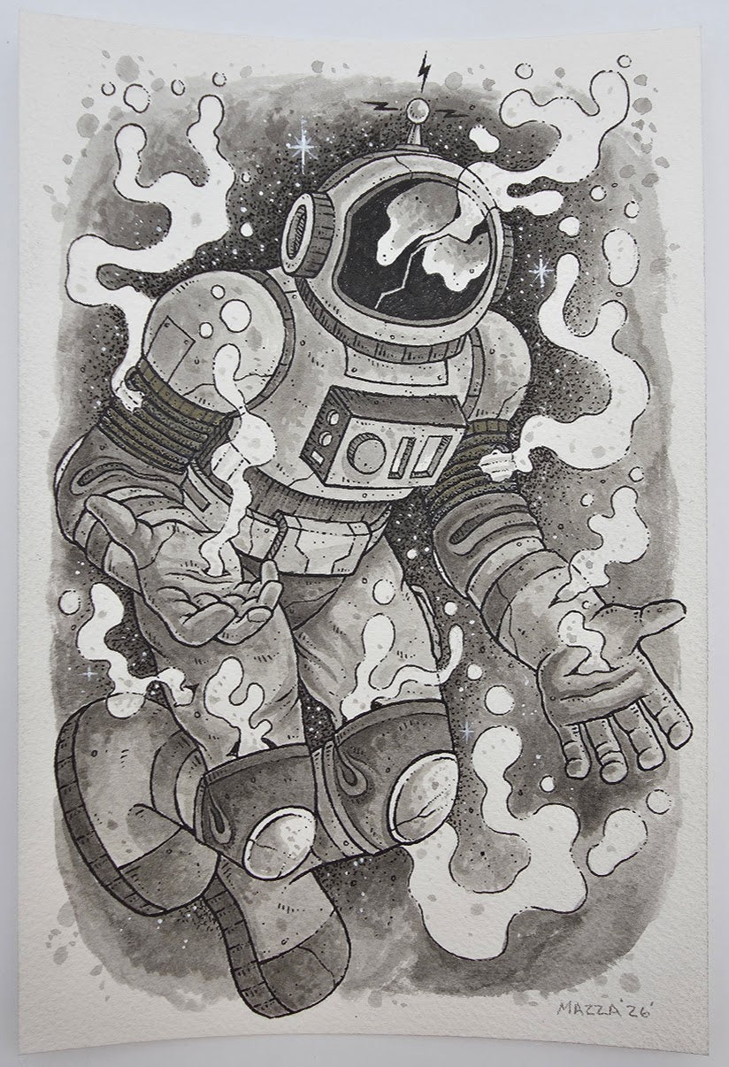 MAZZA "Space Man" Framed Original