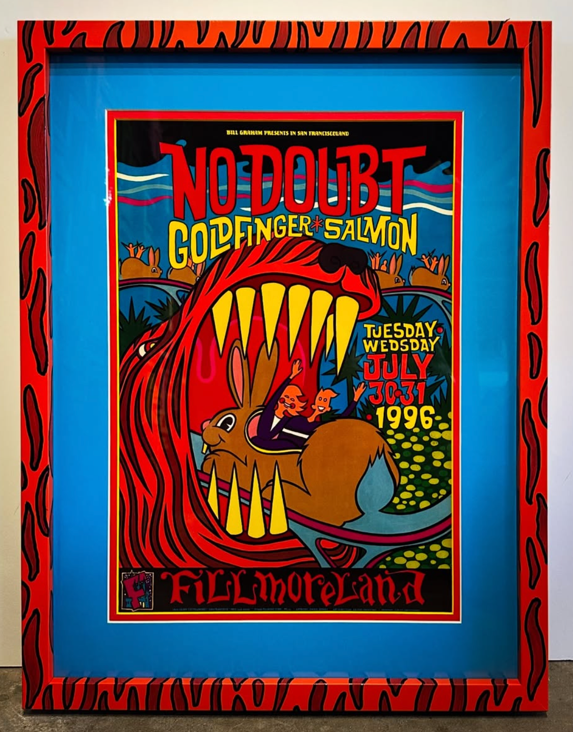 Custom Framed F231 No Doubt, Chuck Sperry - July 30-31, 1996 - Fillmore Print