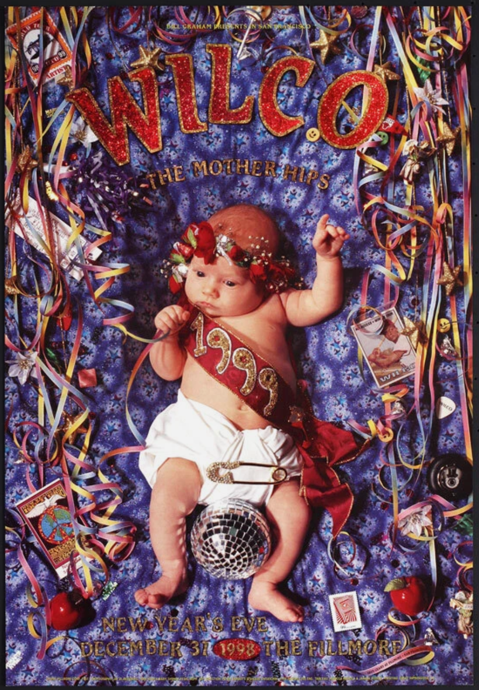 F357 Wilco, The Mother Hips, The Fillmore by Jay Blakesberg - December 31, 1998 - San Francisco, Fillmore Gig Print