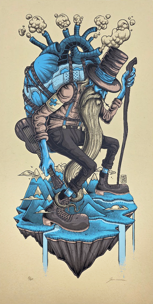 MAZZA "Under Repair" Manila Screen Print