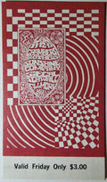 Chambers Brothers, The Sunshine Company, Siegel Schwall Band, The Fillmore by Bonnie MacLean - January 12, 1968 - Vintage Concert Ticket