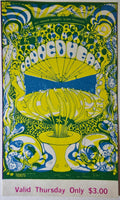 Canned Heat, Gordon Lightfoot, Cold Blood, The Fillmore by Lee Conklin - October 3, 1968 - Vintage Concert Ticket