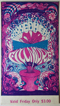 Canned Heat, Gordon Lightfoot, Cold Blood, The Fillmore by Lee Conklin - October 4, 1968 - Vintage Concert Ticket