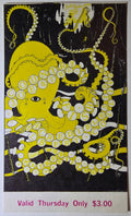 Country Joe & The Fish, The Incredible String Band, Albert Collins, The Fillmore by Wilfred Weisser - May 16, 1968 - Vintage Concert Ticket