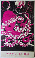 Country Joe & The Fish, The Incredible String Band, Albert Collins, The Fillmore by Wilfred Weisser - May 17, 1968 - Vintage Concert Ticket